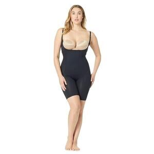 SPANX Women's Medium Black OnCore Open Bust Midthigh Bodysuit Shapewear H25-3